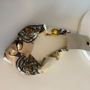Urban Outfitters Gold and Cream Patterned Hairband